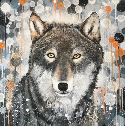 Wolf by Claire Morand, Painting for Sale on Singulart