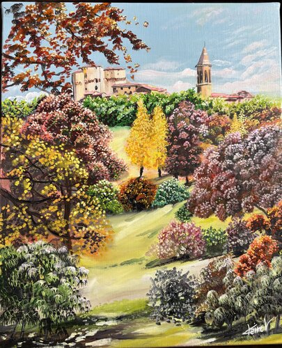 Sant’Agata sous les feux d’octobre van Claire Morand, Schilderij te koop op Singulart