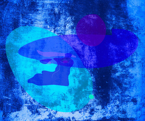 Blue Moon by Ulrich Jenneßen, Work on Paper for Sale on Singulart