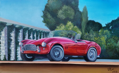 Shelby Cobra AC. Hyperrealism car art Oksana Siciliana
