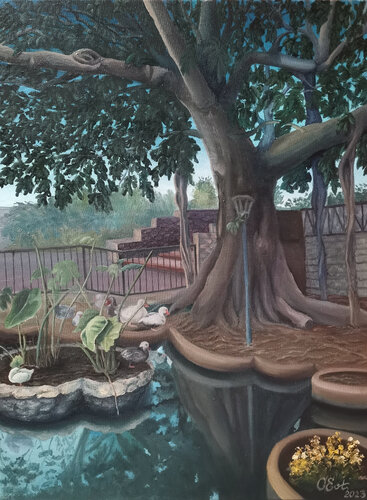 Secret garden. Sicily von Oksana Siciliana, Malerei kaufen auf Singulart