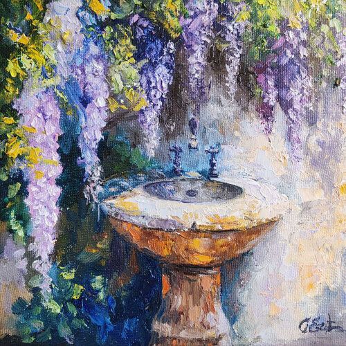 🇬🇧 Renewal in Bloom van Oksana Siciliana, Schilderij te koop op Singulart