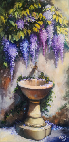 🇬🇧 In the Garden of Time van Oksana Siciliana, Schilderij te koop op Singulart