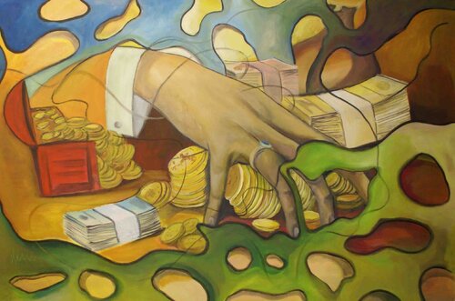 Im Netz der Gier di Nicola Quici, Pittura in vendita su Singulart