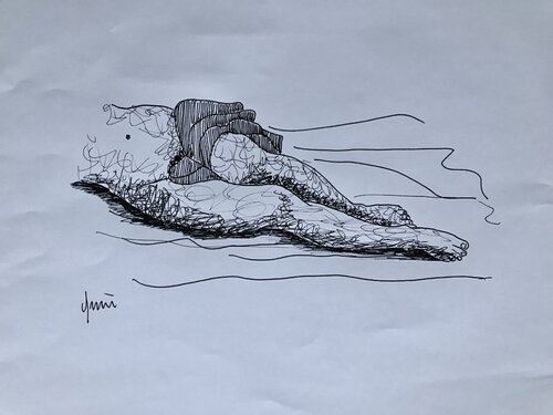 Stretched out von Nicola Quici, Zeichnungen kaufen auf Singulart
