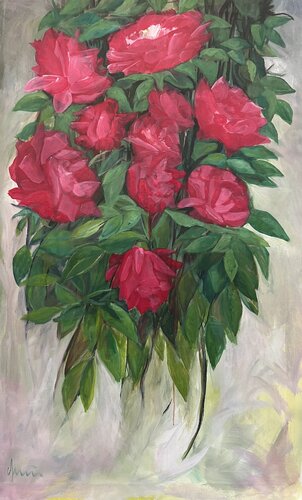 Gartenrosen von Nicola Quici, Malerei kaufen auf Singulart