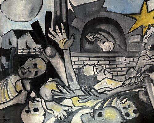 Holocaust,Auschwitz 27.Jan. 1945 van Nicola Quici, Schilderij te koop op Singulart