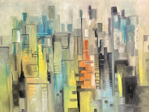 Großstadt ansicht NY par Nicola Quici, Peinture en vente sur Singulart