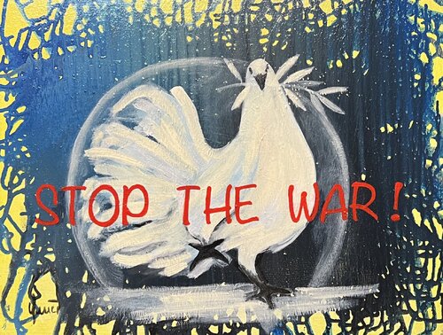 Colomba della pace (Stop the War ) van Nicola Quici, Schilderij te koop op Singulart