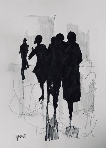 Passeggiata von Nicola Quici, Zeichnungen kaufen auf Singulart