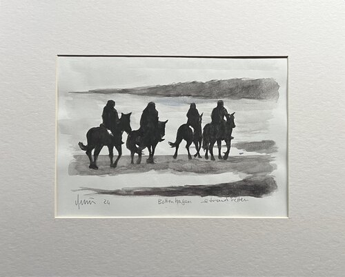 Strand reiten Ostsee ( Boltenhagen) Germany by Nicola Quici, Work on Paper for Sale on Singulart
