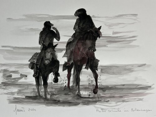 am Strand von Boltenhagen von Nicola Quici, Werk auf Papier kaufen auf Singulart