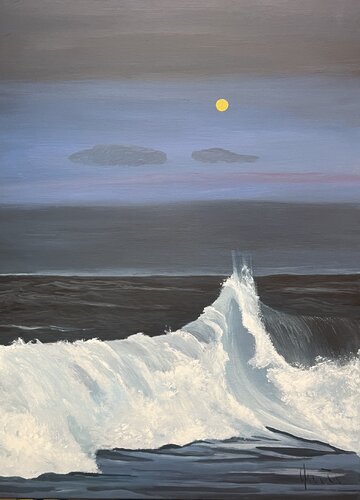 L´ onda della luna par Nicola Quici, Peinture en vente sur Singulart