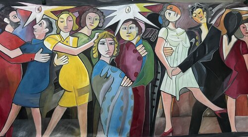 il ballo del contadino von Nicola Quici, Malerei kaufen auf Singulart