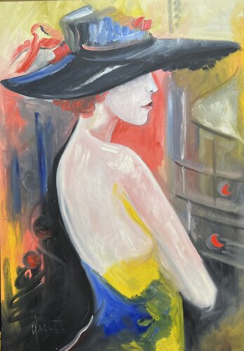 Le Chapeau van Nicola Quici, Schilderij te koop op Singulart