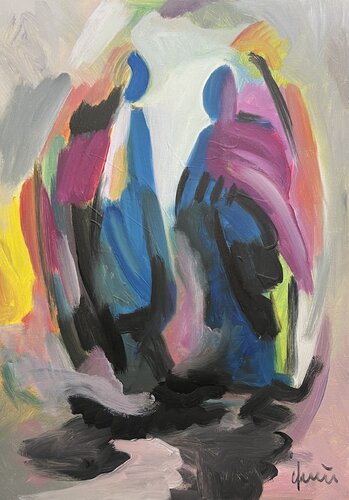 Meeting di Nicola Quici, Pittura in vendita su Singulart