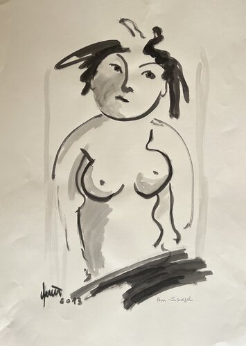 Am Spiegel di Nicola Quici, Opera su carta in vendita su Singulart