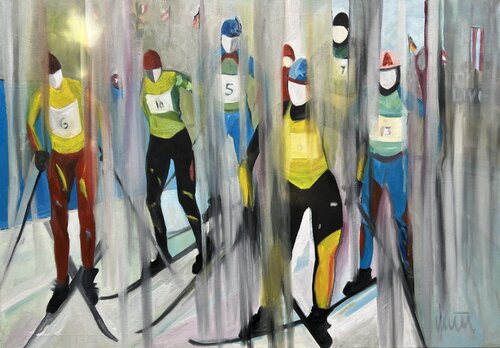 Wintersport di Nicola Quici, Pittura in vendita su Singulart
