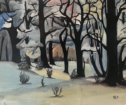 Winterlandschaft by Nicola Quici, 油畫 for Sale on Singulart