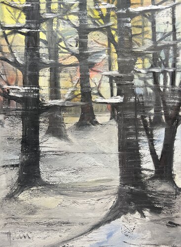 Winter forest von Nicola Quici, Malerei kaufen auf Singulart