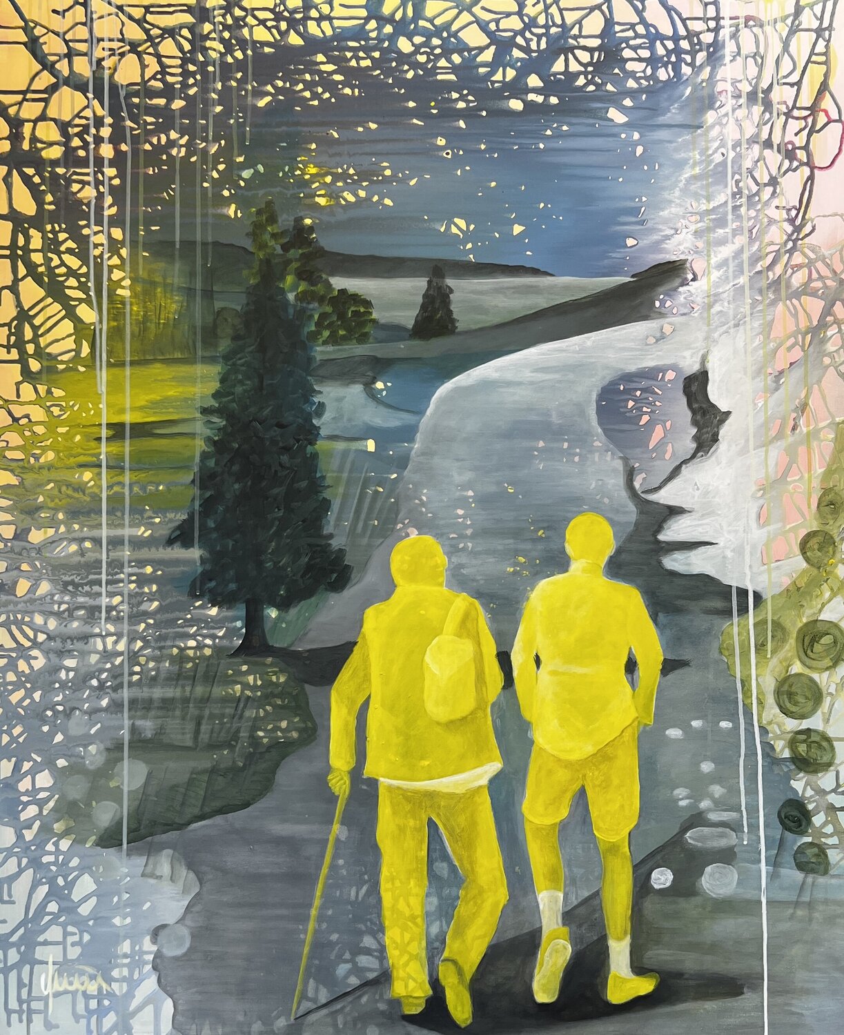 The hike Nicola Quici Originalgemälde zu verkaufen