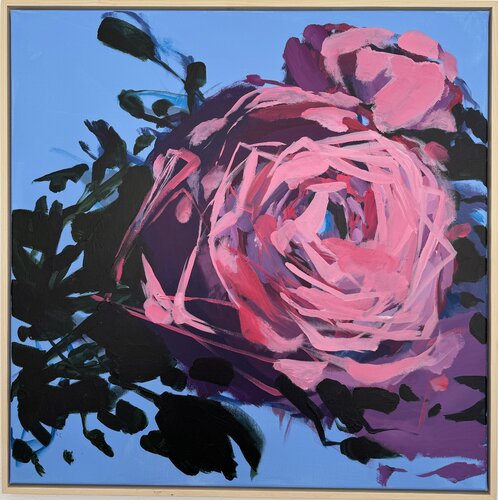 „Happy Flowers“ / Royal Blue by Boryana Nindl, Painting for Sale on Singulart