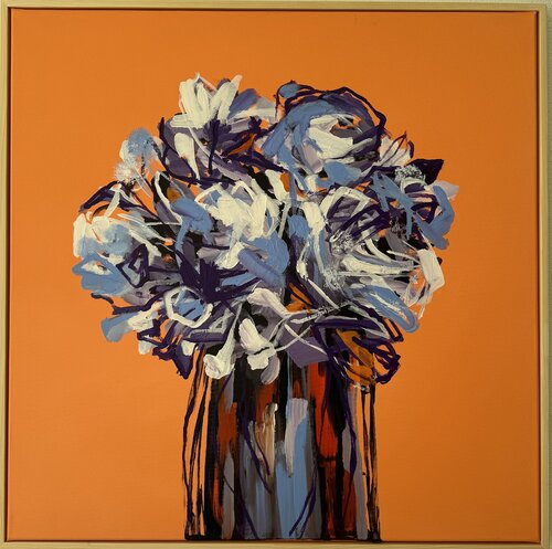 „Happy Flowers“ / no pink von Boryana Nindl, Malerei kaufen auf Singulart