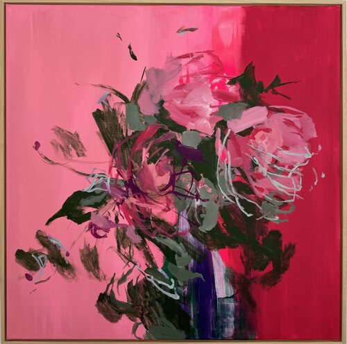 „Happy Flowers“ / Rosalie von Boryana Nindl, Malerei kaufen auf Singulart