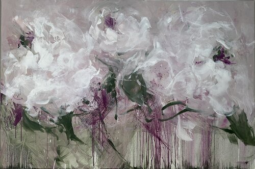 Blumenliebe van Boryana Nindl, Schilderij te koop op Singulart