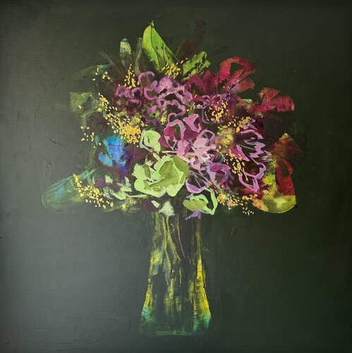 Sacred Bouquet - Offering to the Light von Boryana Nindl, Malerei kaufen auf Singulart