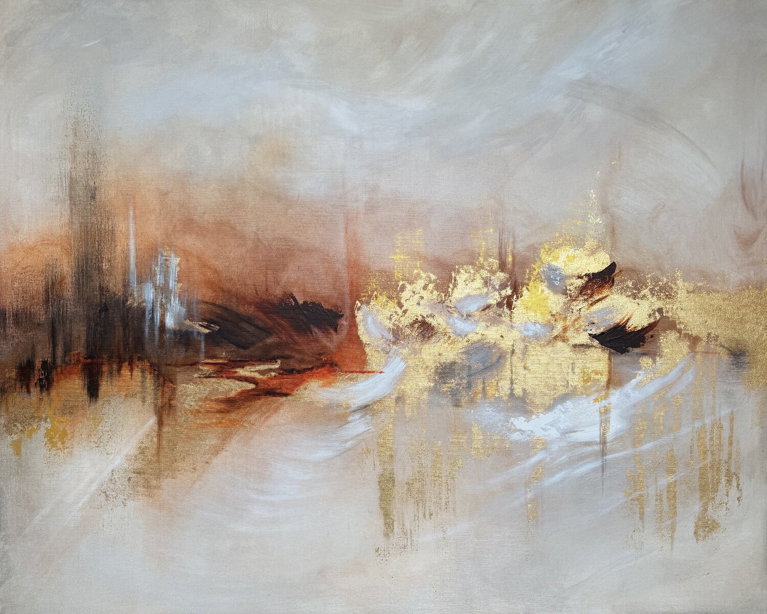 Ray of Golden Light Martyna Wójcik Originalgemälde zu verkaufen