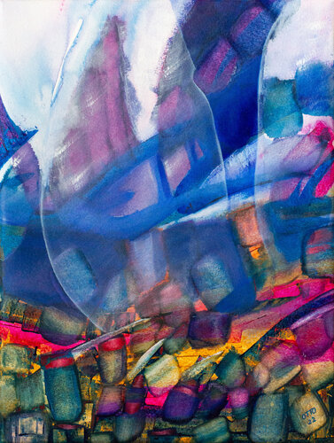 Mountain hike - Bergwanderung di Thorsten Otto Bartelt, Pittura in vendita su Singulart