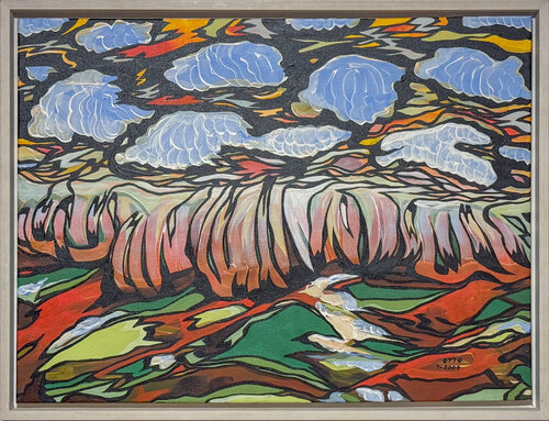 Thunderstorms roll over the Rocky Mountains di Thorsten Otto Bartelt, Pittura in vendita su Singulart