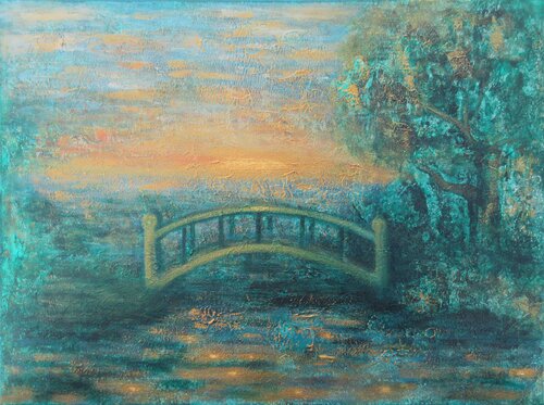 Pont japonais van Artiste H. E., Schilderij te koop op Singulart
