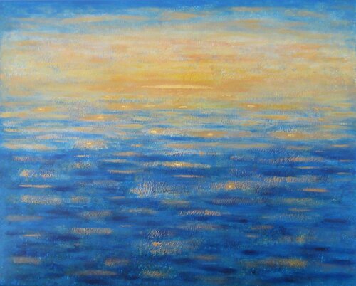 Paysage avec coucher de soleil von Artiste H. E., Malerei kaufen auf Singulart