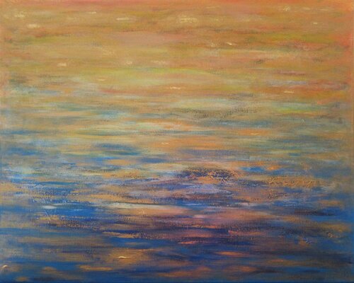 Rayons de lumière du soleil sur l'eau de Artiste H. E., Pintura a la venta en Singulart
