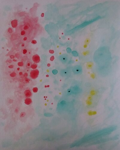 Fleurs rouges et jaunes de Artiste H. E., Pintura a la venta en Singulart