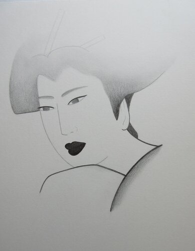 Portrait by Artiste H. E., Drawing for Sale on Singulart