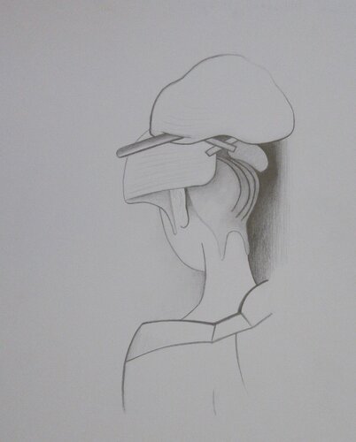 Portrait de dos van Artiste H. E., Werk op papier te koop op Singulart