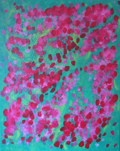 Fleurs roses von Artiste H. E., Malerei kaufen auf Singulart