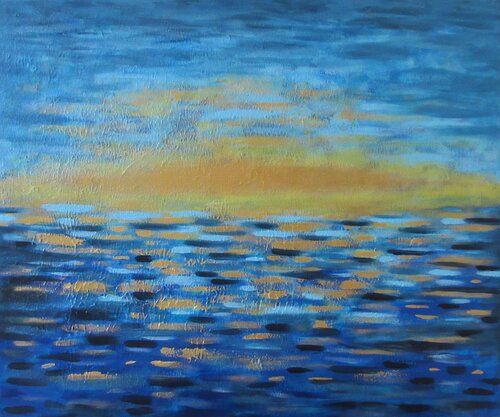 Reflets du soleil sur l'eau von Artiste H. E., Malerei kaufen auf Singulart