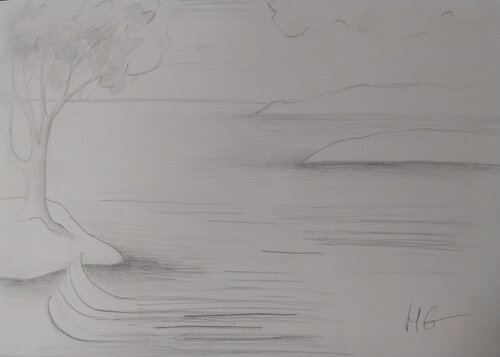 Vague et arbre von Artiste H. E., Malerei kaufen auf Singulart