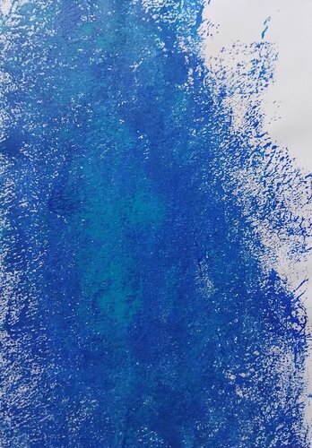 Art abstrait bleu de Artiste H. E., Pintura a la venta en Singulart