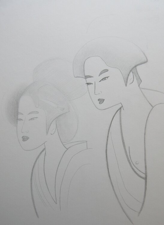 Deux femmes japonaises Artiste H. E.