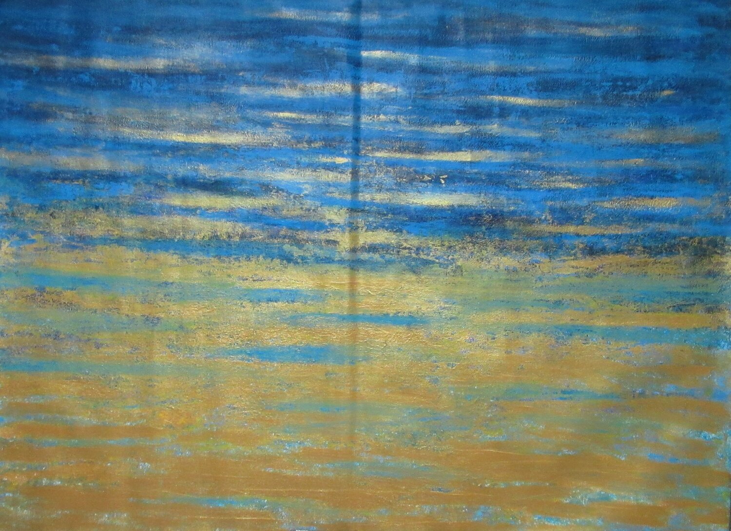Rouleau bleu et jaune Artiste H. E.