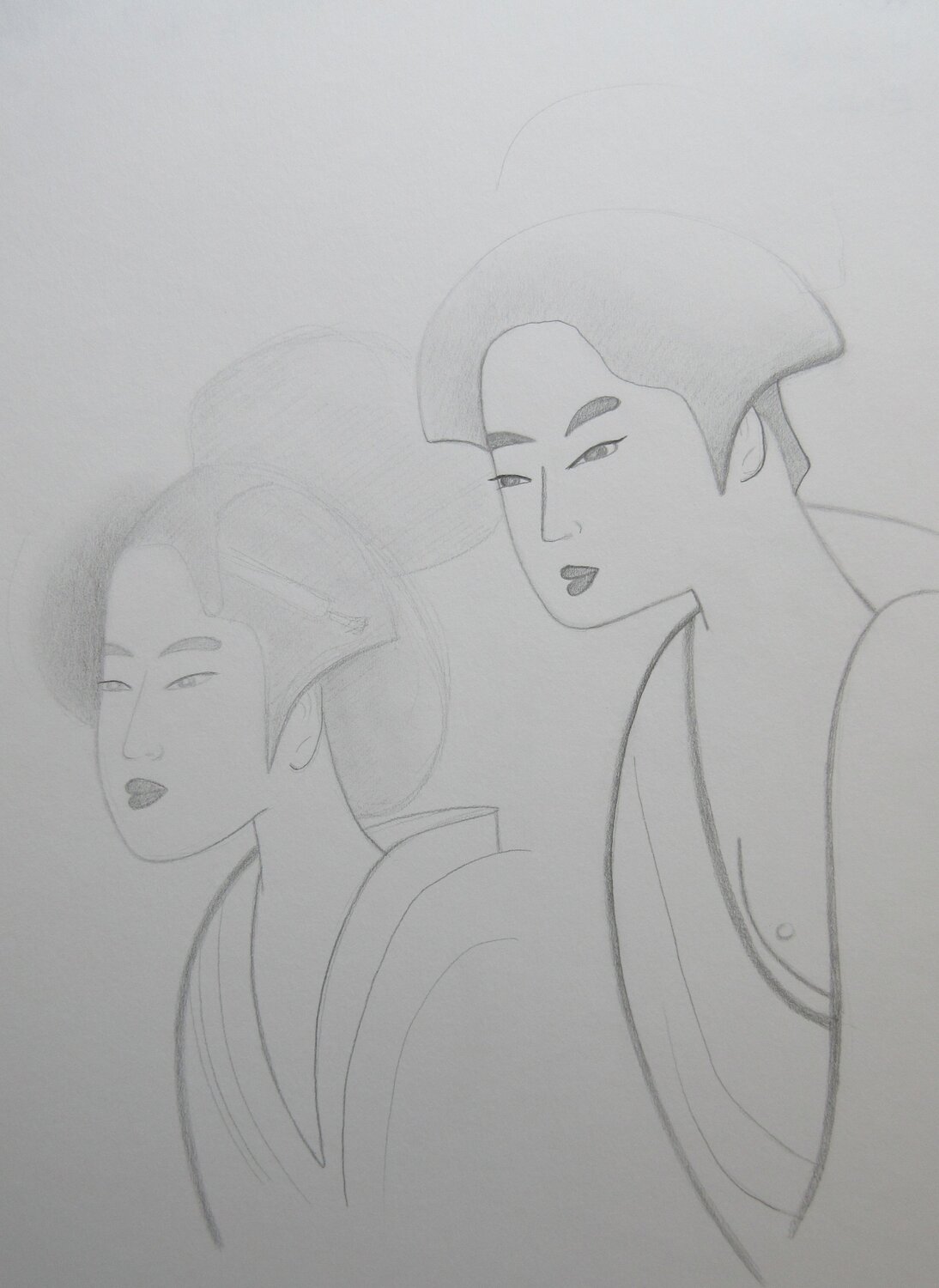 Deux femmes japonaises Artiste H. E.