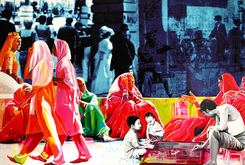 Streetlife van Stefanie Lueck, Schilderij te koop op Singulart