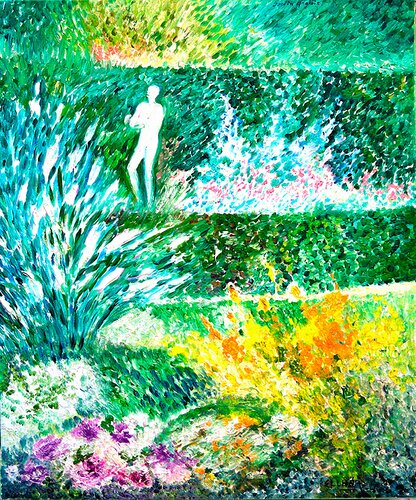 Le Jardin Anglais von Marie-Claude ELLHËA, Malerei kaufen auf Singulart
