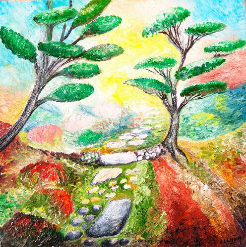 Le Jardin Feng-Shui di Marie-Claude ELLHËA, Pittura in vendita su Singulart