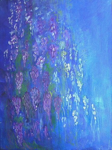 Printemps des Glycines par Marie-Claude ELLHËA, Peinture en vente sur Singulart